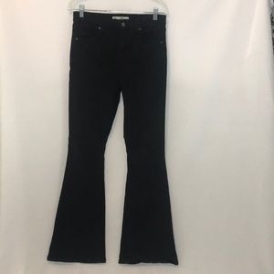 High-waist Black Flare Jeans